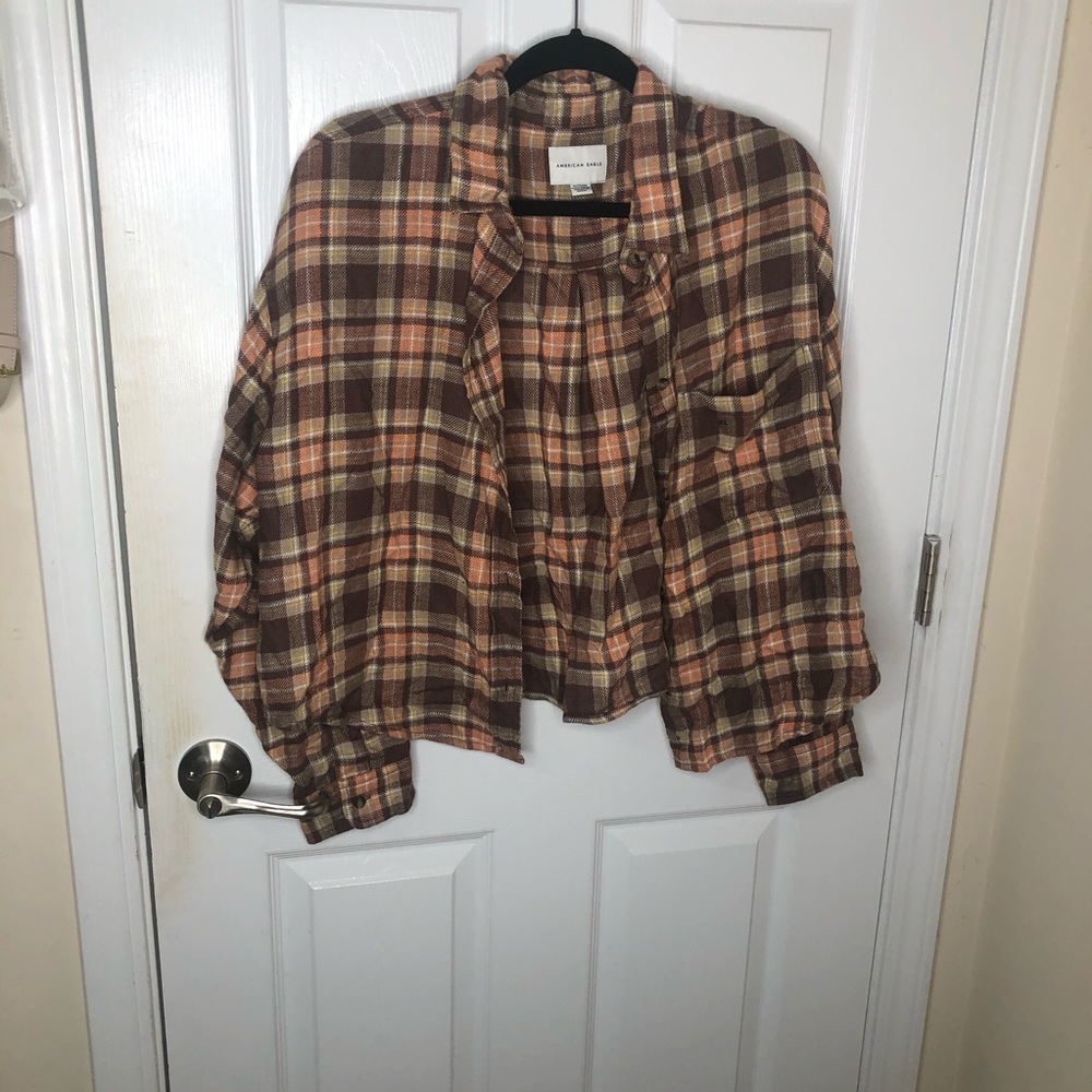 American Eagle Crop Flannel